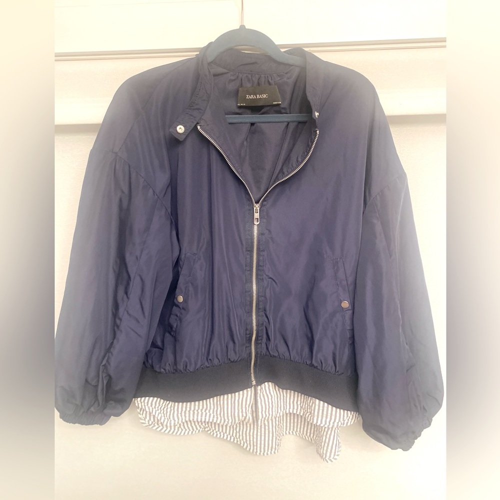 Zara jacket with stripped lining